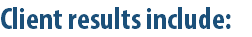 Client results include: